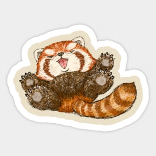 Frolicking red panda Sticker